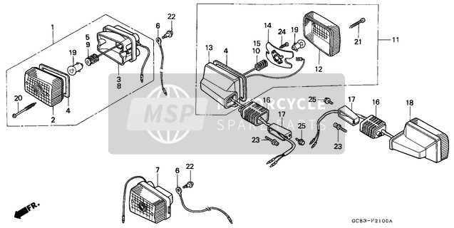 33600GC8614, Winker Assy., R. Rr. (12V, Honda, 2